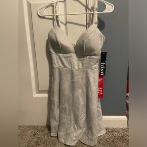 Trixxi Sparkly silver dress